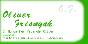 oliver frisnyak business card